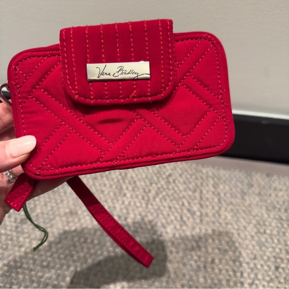 Vera Bradley - Red Quilted Wristlet Wallet Trendy 2025 Fall Item - Picture 1 of 13